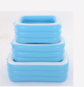 Piscina Inflable Rectangular de PVC de 3 Capas, Sobre el <span class=keywords><strong>Suelo</strong></span>, para Adultos y Niños, Juegos Acuáticos de Verano - Product Image 1