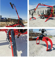 Tracteur hydraulique pour le bois, remorque à bois, chariot à bûches avec grappin de grue