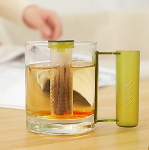 Kitchen <strong>Tea</strong> Cup <strong>Set</strong> with Cat Shaped Glassware Soak Filter Glass Cups with Handle and Infuser Strainer <strong>Plastic</strong> <strong>Tea</strong> Cup <strong>Set</strong> Round - Product Image 4