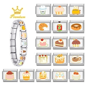 Accessoires de modules transfrontaliers, accessoires de desserts créatifs faits main personnalisés, outils de breloques de bracelet électroplaquées - Product Image 2