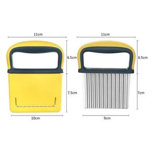 Cortador de Patatas Manual de Acero Inoxidable, Cuchillo Ondulado para Patatas Fritas, Rebanador de Patatas, Cortador de Patatas Onduladas - Product Image 1