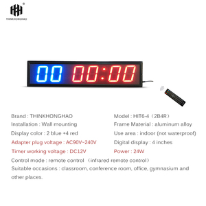 Hong Hao Merk 4-Inch Gym <span class=keywords><strong>Countdown</strong></span> Klok Digitale Programmeerbare Interval Timer Bokswedstrijd Digitale Timer Gym Gewicht Wandklok - Product Image 3