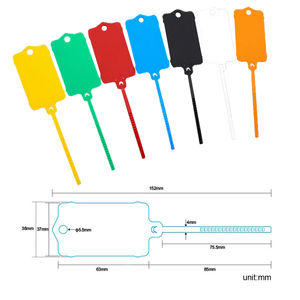 Thẻ Nhãn có thể tái sử dụng Zip Tie nhựa con dấu cáp nhận dạng thẻ màu dấu hiệu không thấm nước treo thẻ - Product Image 4