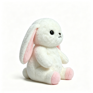 Peluche de lapin personnalisée, lapin en peluche, lapin blanc aux oreilles tombantes, adorable peluche de lapin, lapin en peluche assis - Product Image 5
