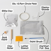 Ultimate Pawprint Keepsake Kit DIY Dog Paw Print Clay avec présentoir