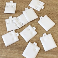 Support rectangulaire 3,8*5,1 cm pour boucles d'oreilles, avec coussinet blanc, cartes pour boucles d'oreilles, présentoir à bijoux, insert de plateau pour l'organisation