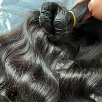 Extensions de cheveux humains 100% naturels, double trame, ondulation naturelle, cuticules alignées, cheveux vierges vietnamiens, lots de tissage, prix d'usine, 10-30