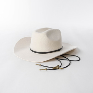 Nouveau Chapeau de <span class=keywords><strong>Cowboy</strong></span> Décontracté 100% Laine avec Cordon de Serrage, Large Bord Relevé, Protection Solaire pour Sports de Plein Air, Printemps/Automne, Idéal pour les Fêtes - Product Image 3