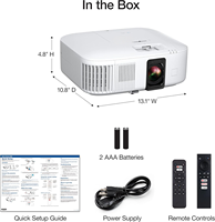 Projecteur de jeu intelligent Cinema 2350 4K PRO-UHD avec 3 puces 3LCD, HDR10, HLG, 2 800 lumens, faible latence, 10