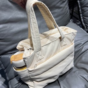Women's Tote <b>Bag</b> Horizontal Square Water Resistant Pink Black Off White Light Purple Light Gray Everyday Use Spring 2024 - Product Image 4