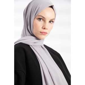 Nuevo Chal Crepé Gris Largo, Hijab Étnico Modal con Diseño de Impresión Brillante para Primavera, Verano e Invierno - Product Image 3