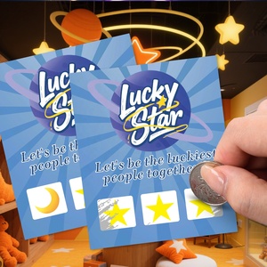 Ngôi Sao May Mắn Tùy Chỉnh Thẻ Cào Phù Hợp Với 3 Cùng Để <span class=keywords><strong>Scratch</strong></span> Win In Kỹ Thuật Số Giải Thưởng Ngẫu Nhiên Thiết Kế Cho Châu Âu - Product Image 3