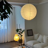Lanterne en papier chinoise de haute qualité, faite à la main, style Wabi Sabi, avec cadre en bandes de bambou artificiel, pour usage intérieur et extérieur, en papier thermique.