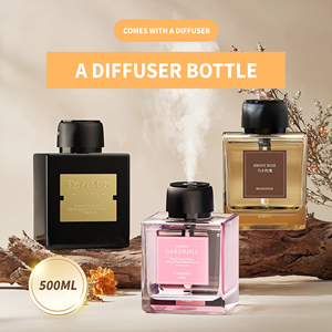 เครื่องกระจายกลิ่นหอมแบบแก้ว ความจุ 500 มล. ให้ความสดชื่นยาวนาน ชุดก้านไม้หอมสำหรับตกแต่งบ้าน โรงแรม ห้องนอน - Product Image 2