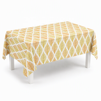 Nappe jetable en PEVA à motif feuilles d'automne jaunes, fournitures de fête, décoration de fête d'anniversaire, housse de table sûre et imperméable, nappe de bureau