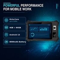 Nouvelle tablette robuste MTK Android 13 IP65 8 pouces 8000 mAh Wi-Fi Reconnaissance faciale Empreinte digitale APK personnalisé NFC RFID 4G GPS BT5.0 Accès OEM