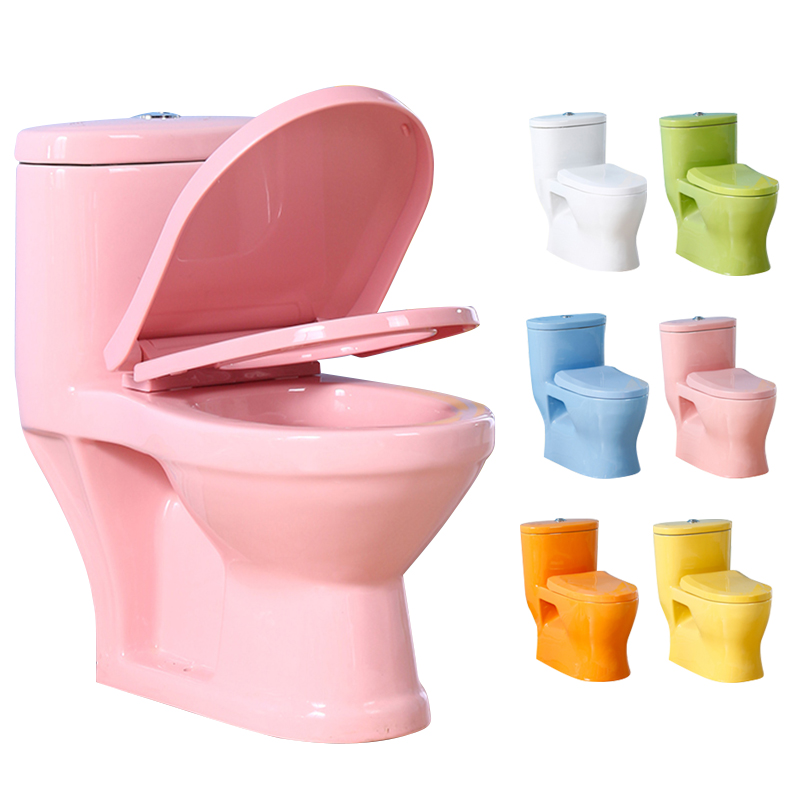 Cuvette de toilette en céramique de couleur pour enfants