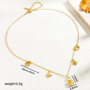 Nouveau Collier Trèfle à Quatre Feuilles de Style Coréen 2025 pour Femme en Acier Inoxydable avec Chaîne à Maillons, Plaqué Or, Bijoux Hypoallergéniques par <span class=keywords><strong>Mori</strong></span> - Product Image 4