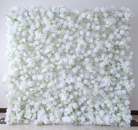 E Gros Décoration De Mariage Artificielle Babys Souffle Mur 3d 5d Roll Up Floral Panneau Toile De Fond Faux Gypsophile Fleur Mur pour la Décoration