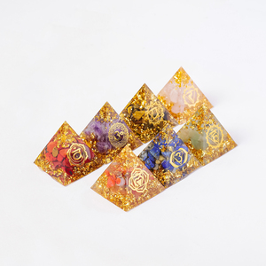 Đá thạch anh tự nhiên dạng vụn, đá cuội, đá nhựa hình kim tự tháp dùng cho thiền định, Reiki, luân xa, trang trí nhà cửa - Product Image 5