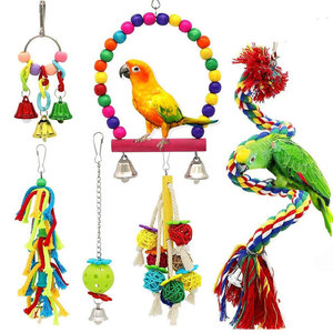 Bird <strong>Toy</strong> Set Bird Supplies Suspension Bridge <strong>Parrot</strong> Chewing <strong>Toy</strong> Swing Cross-Border Exclusive <strong>Parrot</strong> <strong>Toy</strong> Model T022 Round - Product Image 1