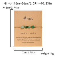 Bracelets tressés faits à la main avec perles de pierres naturelles irrégulières représentant les 12 signes du zodiaque, bracelet astrologique pour femmes et hommes, bijoux
