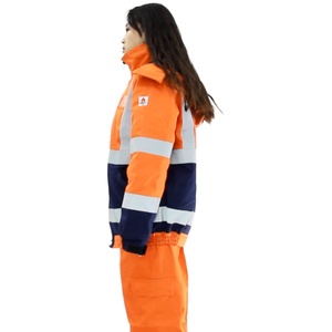 Gelbe reflektierende Sicherheits jacke ANSI Klasse 2 mit LED-Blitz und wasserdicht für Winter-Outdoor-Aktivitäten Kunden spezifisches Logo - Product Image 5