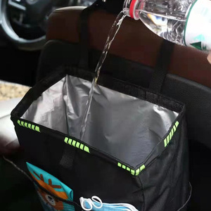 Sac à déchets de voiture imperméable, organisateurs et rangements de voiture suspendus pour siège avant et arrière, poubelle de voiture étanche - Product Image 2
