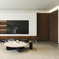 Melinco Porte intérieure moderne à montage encastré, manuelle, prévention incendie, étanche, en aluminium polymère nid d'abeille, couleur personnalisée, 5 ans