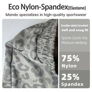 Leggings da <span class=keywords><strong>Donna</strong></span> in Nylon e Spandex <span class=keywords><strong>con</strong></span> Stampa Leopardata, Gamba Larga, Alta Elasticità, <span class=keywords><strong>Pantaloni</strong></span> Sportivi <span class=keywords><strong>con</strong></span> Tasche - Product Image 5