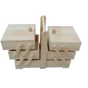 Grande boîte à <span class=keywords><strong>couture</strong></span> <span class=keywords><strong>en</strong></span> <span class=keywords><strong>bois</strong></span> vintage, fournitures de <span class=keywords><strong>couture</strong></span>, boîte pliable - Product Image 1