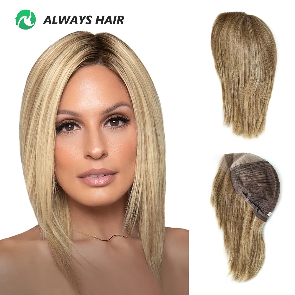 Lace Front Wigs Cuticle Remy Human Hair Wigs Mono Top Wefted Sides & Back Women Wig Chinese Straight MT12 - 9 " 100 Transparent