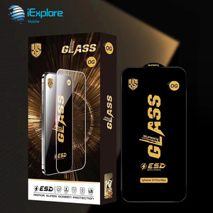 Iexplore กระจกอลูมิเนียมสูง0.4มม. กระจกนิรภัยกันฝุ่นเคลือบน้ำมันพลาสม่าสองชั้นป้องกันฝุ่นสำหรับ iPhone 16 PROMAX - Product Image 6