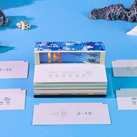 Carnet de notes Calendrier 2027 Porte-avions 3D CNS Fujian, Modèle de navire de guerre militaire en papier à sculpter DIY, Décoration de bureau, Cadeau souvenir