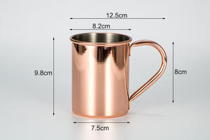 Mug en acier inoxydable 304 à forme cylindrique, Mug Moscow Julie Mule, capacité de 420 ml, mug à <span class=keywords><strong>bière</strong></span> pour la Russie, Krusovice, <span class=keywords><strong>Warsteiner</strong></span> - Product Image 2