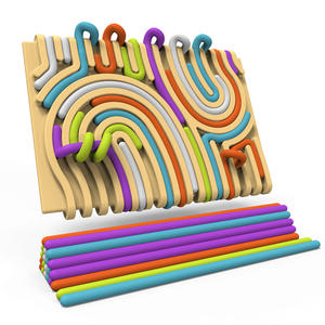 Tableau d'activités sensorielles en silicone, jouet de décompression, plateau tournant, pour enfants de 2 à 4 ans, jouet pour bébé, jouets pour tout-petits - Product Image 5