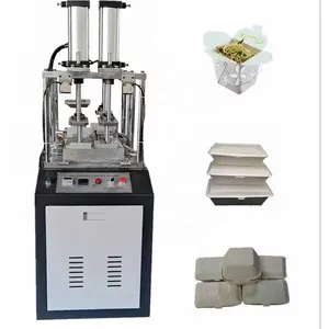 Two sizes semi automatic food lunch box 350gsm bowel forming machine with kraft paper 1200ml