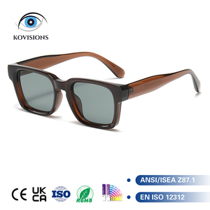 Gafas de Sol <span class=keywords><strong>para</strong></span> <span class=keywords><strong>Caballero</strong></span>, Diseño Cuadrado con Marco Grueso y Esquinas Redondeadas, Rectangulares, UV400, <span class=keywords><strong>para</strong></span> Negocios, Casual, Conducir, Viajar - Product Image 1