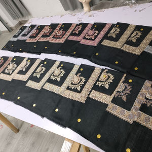 Shemagh etnik eşarplar ve şallar Omani satış Yemeni siyah Shemagh arap eşarp erkekler müslüman Islam 50x50inch - Product Image 2