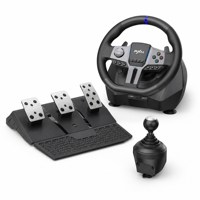 Volant de course PXN V9 GEN2 900 degrés avec 3 pédales et levier de vitesses 6+R pour PC, PS4, Xbox One, Series X|S, Switch