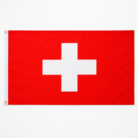 Drapeau national de la Suisse 3x5 pieds en polyester, bannière suspendue imprimée numériquement pour décoration extérieure