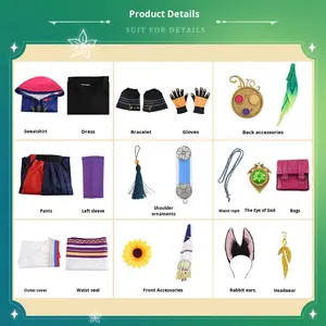 インパクトコスプレ衣装セット: Teyvat's Light-Walker <span class=keywords><strong>Tiana</strong></span>コスプレフルアウトフィットRoleplayアニメゲーム - Product Image 4