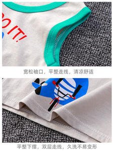 All'ingrosso/Dropshipping vestito gilet per bambini estate 100% cotone pantaloncini per bambini a buon mercato abbigliamento da ragazzo - Product Image 4
