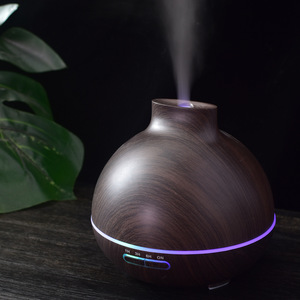 Diffuseur d'arômes à grain de bois 0,5 L, humidificateur ultrasonique avec minuterie pour la maison, le bureau et la table - Product Image 2