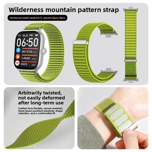 Correa de reloj con diseño de montaña para exteriores para <span class=keywords><strong>Redmi</strong></span> 4/5/<span class=keywords><strong>6</strong></span> y Xiaomi 8 <span class=keywords><strong>Pro</strong></span>/9 <span class=keywords><strong>Pro</strong></span>, correa duradera con terminales metálicos - Product Image 4