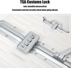 Valise PC personnalisée avec logo, poignée avant, fermeture éclair, serrure TSA, roulettes durables et larges, valise à 3 poignées - Product Image 4