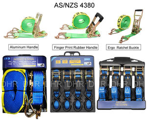 <span class=keywords><strong>Sangle</strong></span> à <span class=keywords><strong>cliquet</strong></span> standard robuste de 50 mm 5T de la marque DHR, 9 m, certifiée CE, en polyester, pour le chargement de marchandises, norme WSTDA-T-1, Swan - Product Image 2