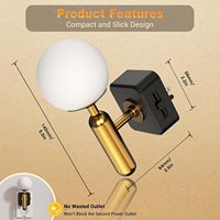 Veilleuse LED ZHILAI Mini, blanc chaud 3000K, à brancher, luminosité réglable, avec capteur, moderne, pour la décoration de chambre