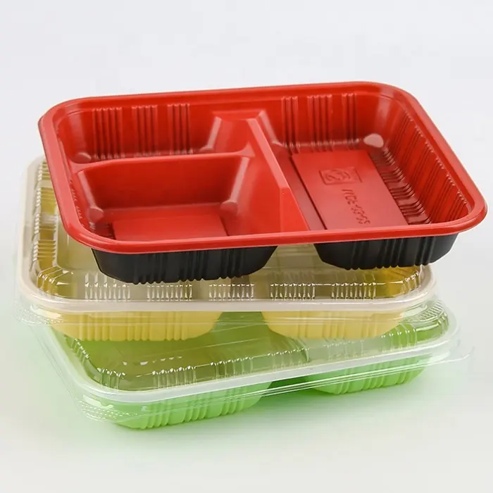 กล่องพลาสติกใส่อาหารไมโครเวฟแบบย่อยสลายได้บรรจุภัณฑ์อาหารกลับบ้าน