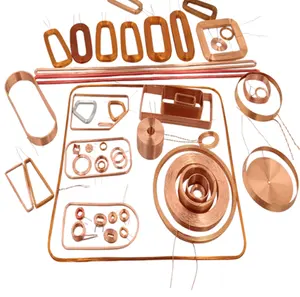 Bobina inductora de cobre de bobinado receptor de carga inalámbrica Qi personalizada con bobina de núcleo de aire de estrangulador plano de buena calidad